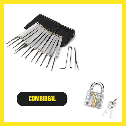 Set di grimaldelli Goso da 15 pezzi con lucchetto per esercitazioni gratuito!