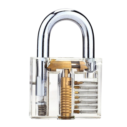 Set di grimaldelli SouthOrd PXS-14 con lucchetto per esercitazioni trasparente!