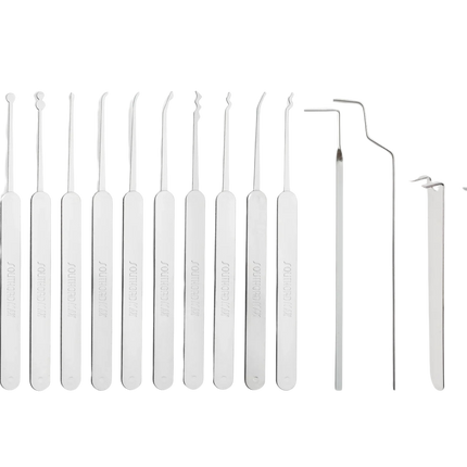SouthOrd M2000B – Set di grimaldelli ultrasottili - 22 pezzi - spessore 0,5mm