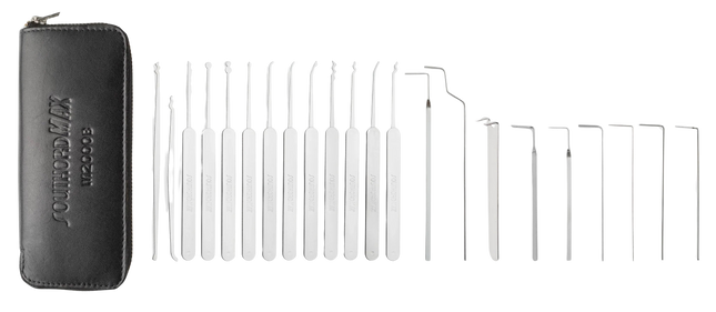 SouthOrd M2000B – Set di grimaldelli ultrasottili - 22 pezzi - spessore 0,5mm