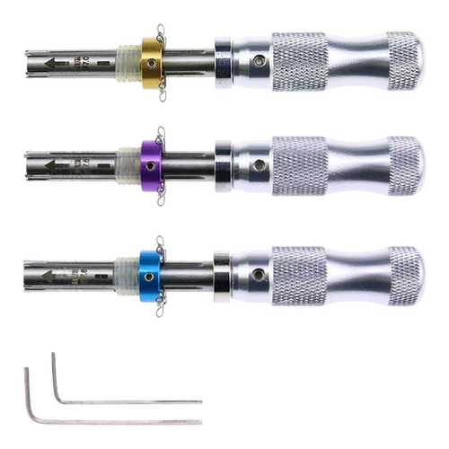 HUK Tubular pick 7 pin (set di 3 pezzi: 7,0mm, 7,5mm, 7,8mm)