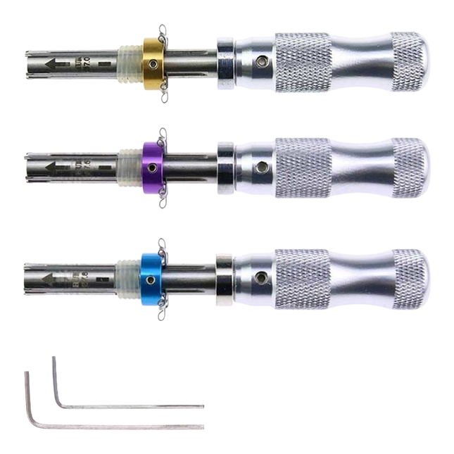 HUK Tubular pick 7 pin (set di 3 pezzi: 7,0mm, 7,5mm, 7,8mm)