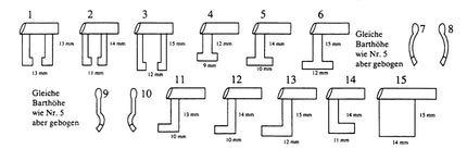 Set da 15 pezzi per serrature a leva | Tipo "O"