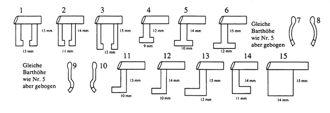 Set da 15 pezzi per serrature a leva | Tipo "O"