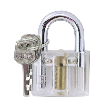 Lucchetto per esercitazioni a dischi (disk tumbler) trasparente